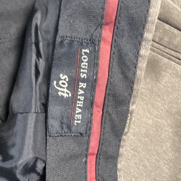 Louis Raphael Men’s 40x32 Microfiber Cuffed Dress Pants Brown Office Casual Work - Picture 4 of 9